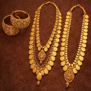The traditional Arunachal Pradesh multiple brass bangles, heavy anklets and layered silver coin necklaces