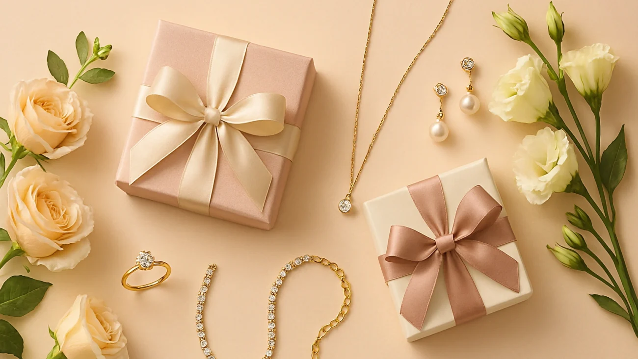 "Elegant gold necklace with sparkling diamond pendant displayed in a luxury gift box, symbolising timeless jewellery for special occasions."